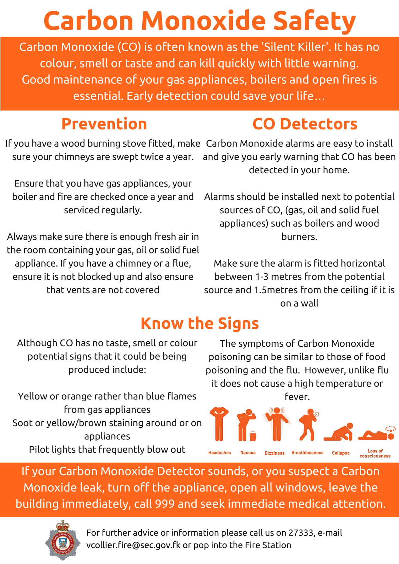 carbon monoxide safety poster
