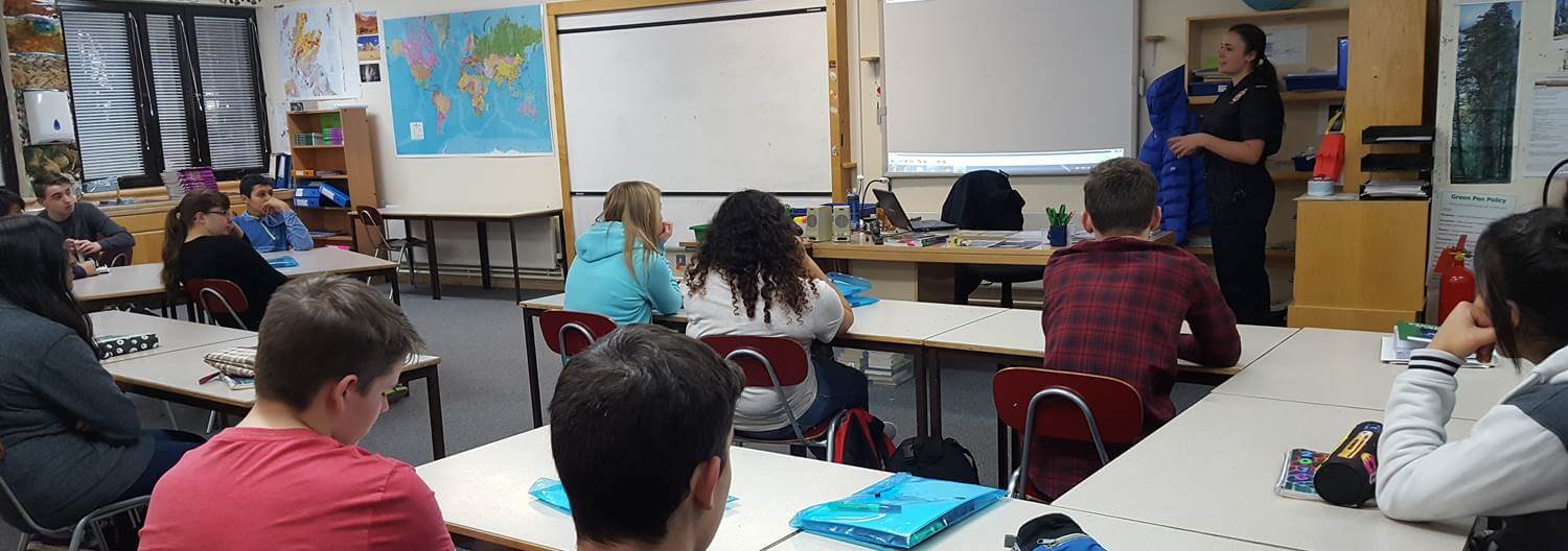 Falkland Islands Community School fire safety education banner image